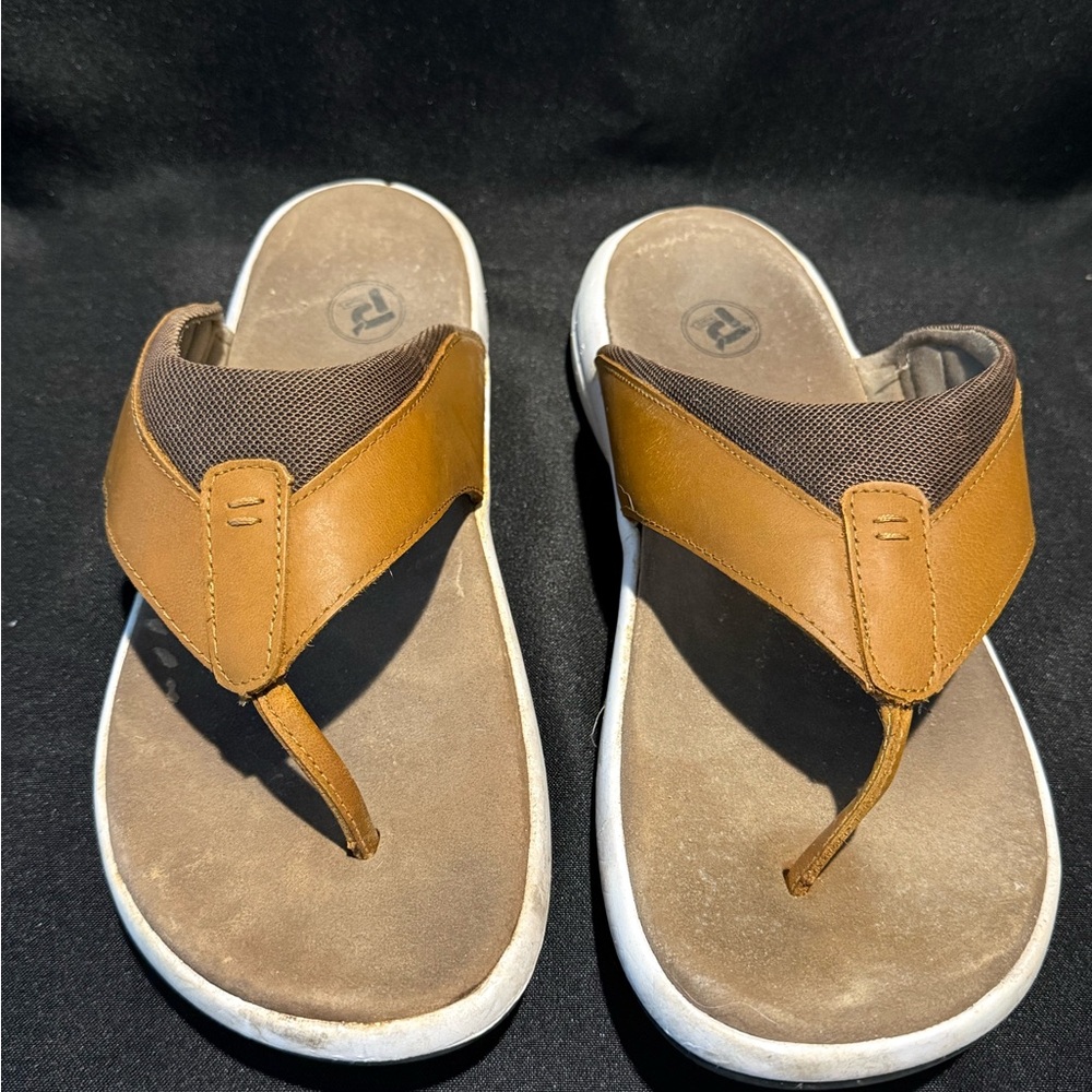 Easton Tan and Brown Men's Flip-Flops
